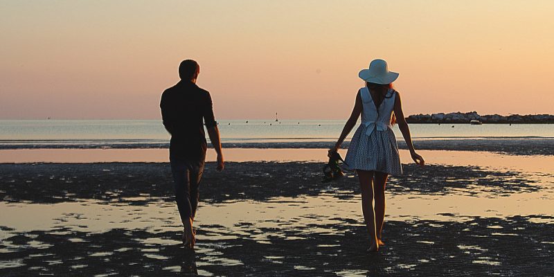 Summer couple beach